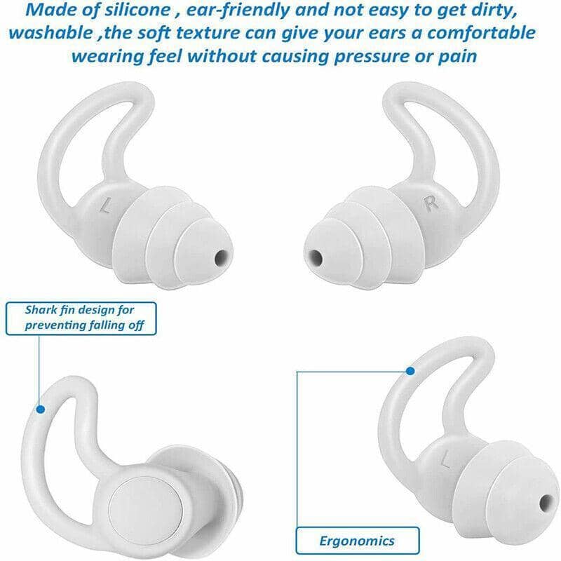 Silicone Ear Plugs for Sleeping, Rhino Horn Style - Red - view 5