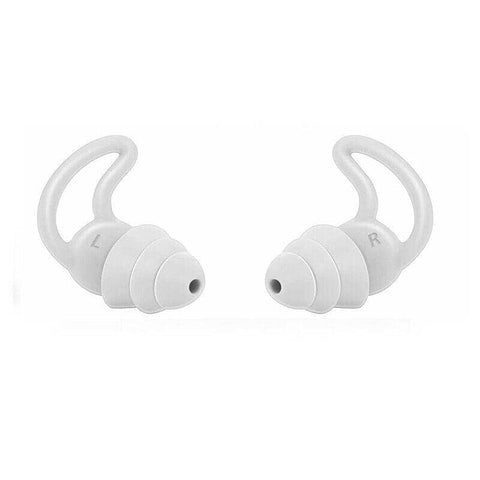 Silicone Ear Plugs for Sleeping, Rhino Horn Style - White