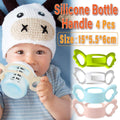 Silicone Easy Grip Bottle Handles for Wide-Neck Bottles, Pack of 4