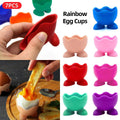 Silicone Egg Cups, Set of 7 - Assorted Colours