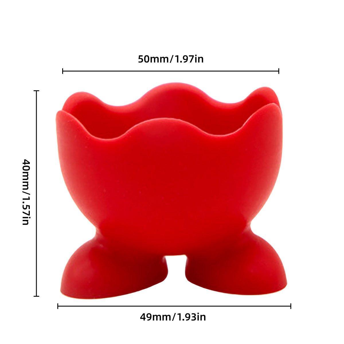 Silicone Egg Cups, Set of 7 - Assorted Colours - view 3