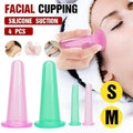 Silicone Facial Cupping Set, Squeeze and Slide Suction Massage Cups - Set of 4, Pink - view 2