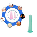 Silicone Facial Cupping Set, Squeeze and Slide Suction Massage Cups - Set of 4, Pink - view 4