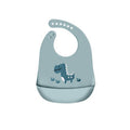 Silicone Feeding Bib with Food Catcher Pocket, Waterproof - Dinosaur