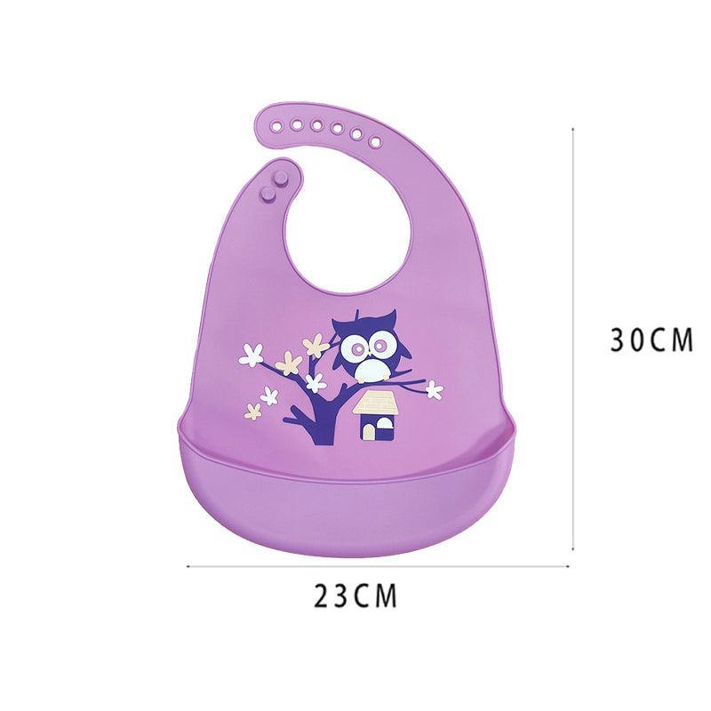 Silicone Feeding Bib with Food Catcher Pocket, Waterproof - Puppy - view 5