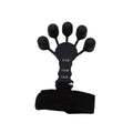 Silicone Finger Strength Exerciser with Wrist Strap - Black, Five Rounded Finger Caps, 21 lb