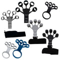 Silicone Finger Strength Exerciser with Wrist Strap - Grey, Five Finger Rings, 11 lb - view 3
