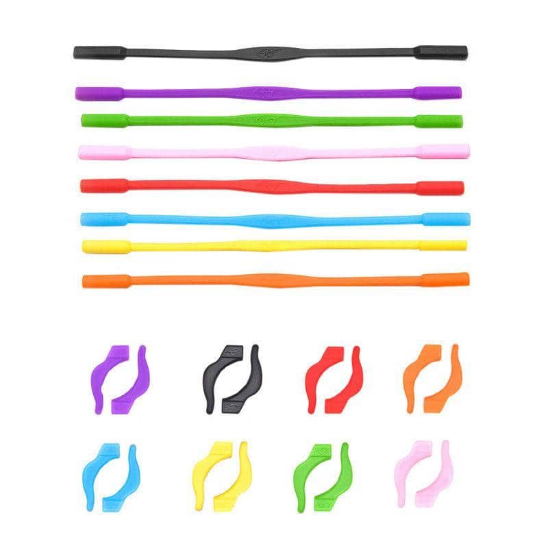 Silicone Glasses Strap and Ear Grip Set 20cm - Black - view 3