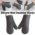 Silicone Heat Resistant Oven Gloves with Cotton Lining for Baking and BBQ