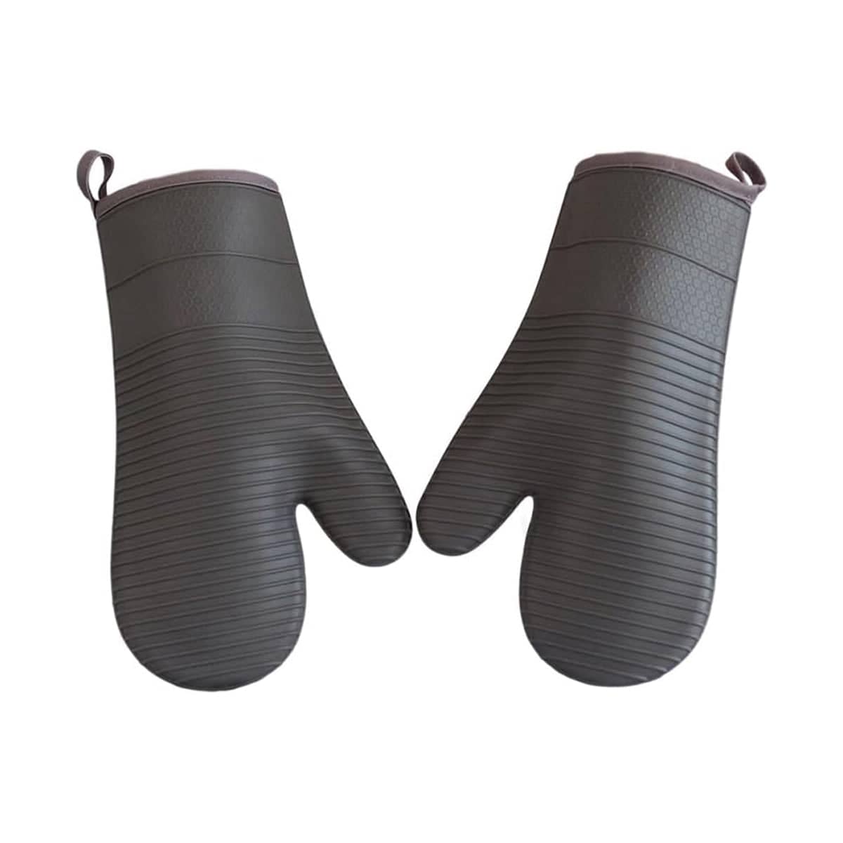 Silicone Heat Resistant Oven Gloves with Cotton Lining for Baking and BBQ - view 2