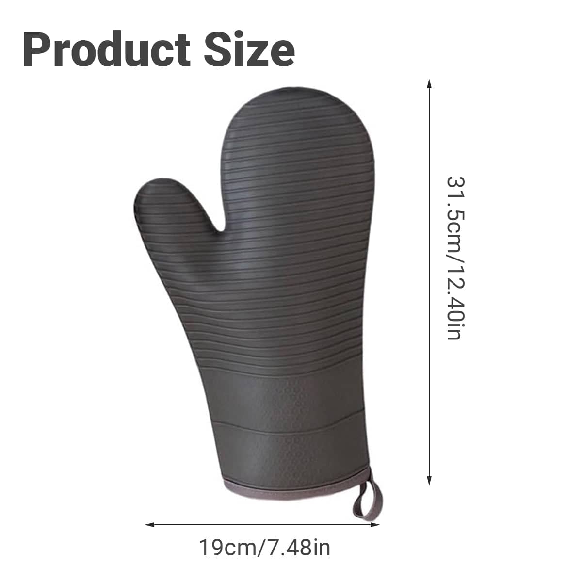 Silicone Heat Resistant Oven Gloves with Cotton Lining for Baking and BBQ - view 3