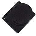 Silicone Honeycomb Heat Resistant Mats, Pack of 4 - Black