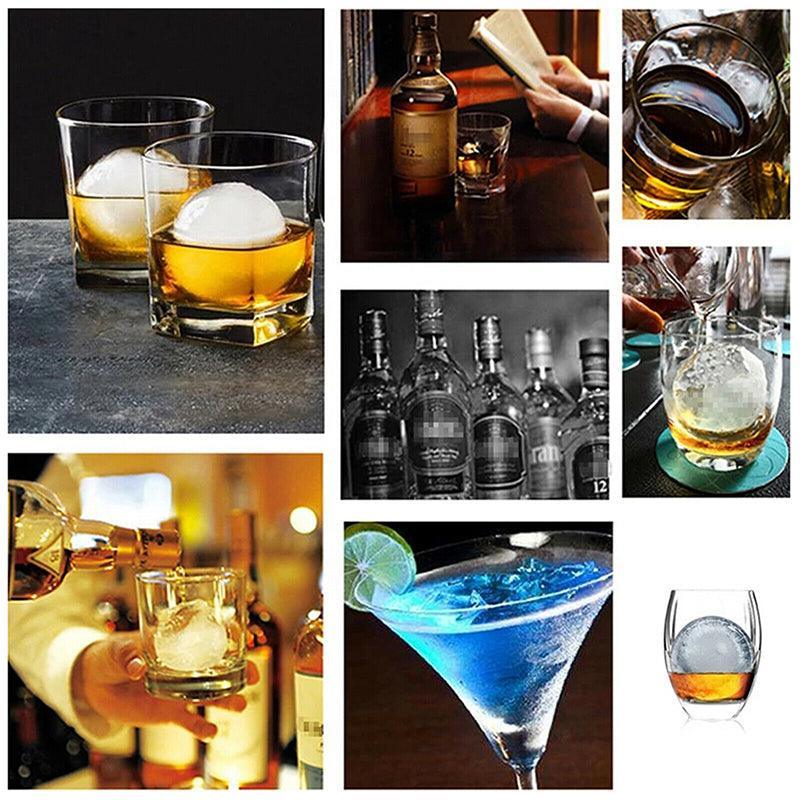 Silicone Ice Ball Maker Mould Trays, Set of 2 - 4 Large Spheres, 5.5 cm Each - view 5