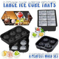 Silicone Ice Ball Maker Tray - Circular 6 Grid, Black - view 2