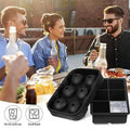 Silicone Ice Ball Maker Tray - Circular 6 Grid, Black - view 5