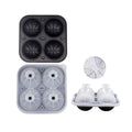 Silicone Ice Ball Mould with Lid - Black, Basketball