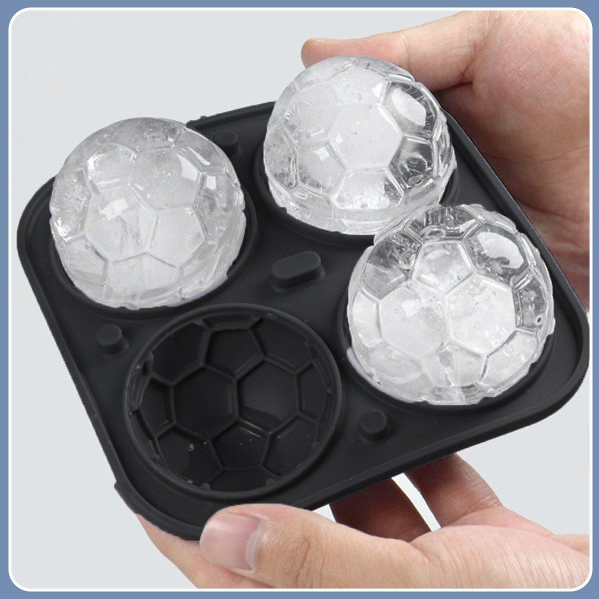 Silicone Ice Ball Mould with Lid - Black, Rugby - view 11