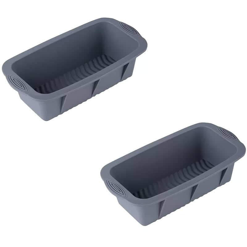 Silicone Ice Block Moulds, 25.5 x 13 x 7 cm, Pack of 2 - Grey