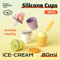 Silicone Ice Cube Moulds, Pack of 2 for Frozen Treats - Yellow - view 2