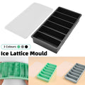 Silicone Ice Cube Tray with Lid, 6 Rectangular Slots - Grey - view 2