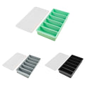 Silicone Ice Cube Tray with Lid, 6 Rectangular Slots - Grey - view 3