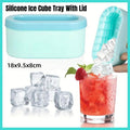 Silicone Ice Cube Tray with Lid, Makes up to 100 Mini Ice Cubes