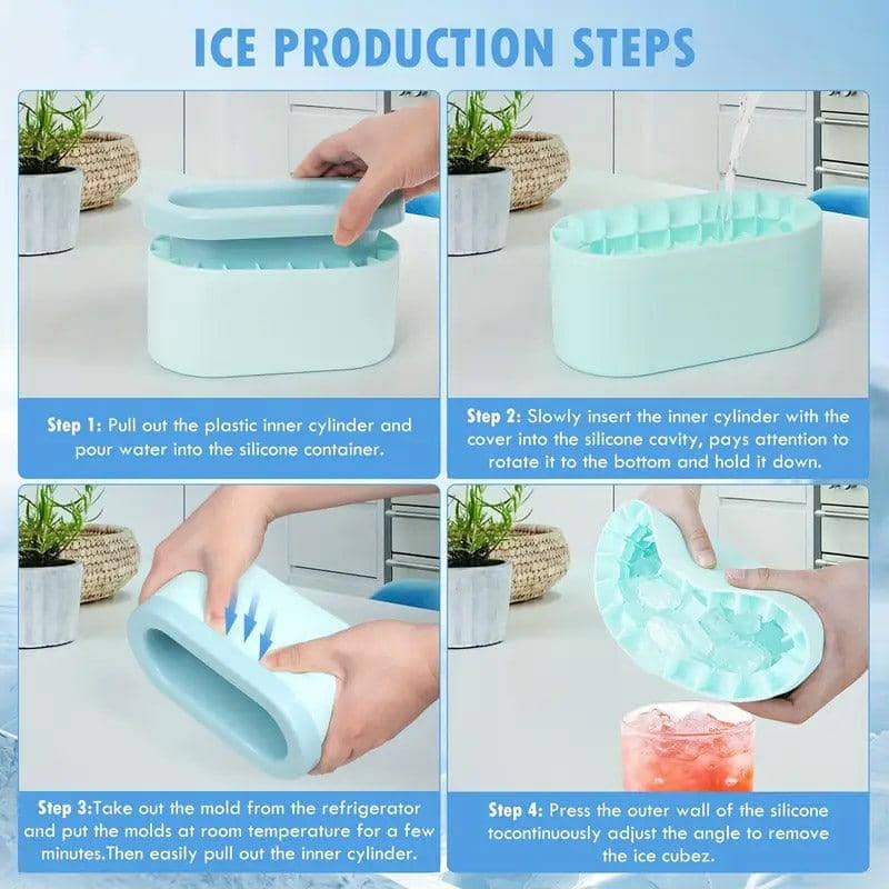 Silicone Ice Cube Tray with Lid, Makes up to 100 Mini Ice Cubes - view 4