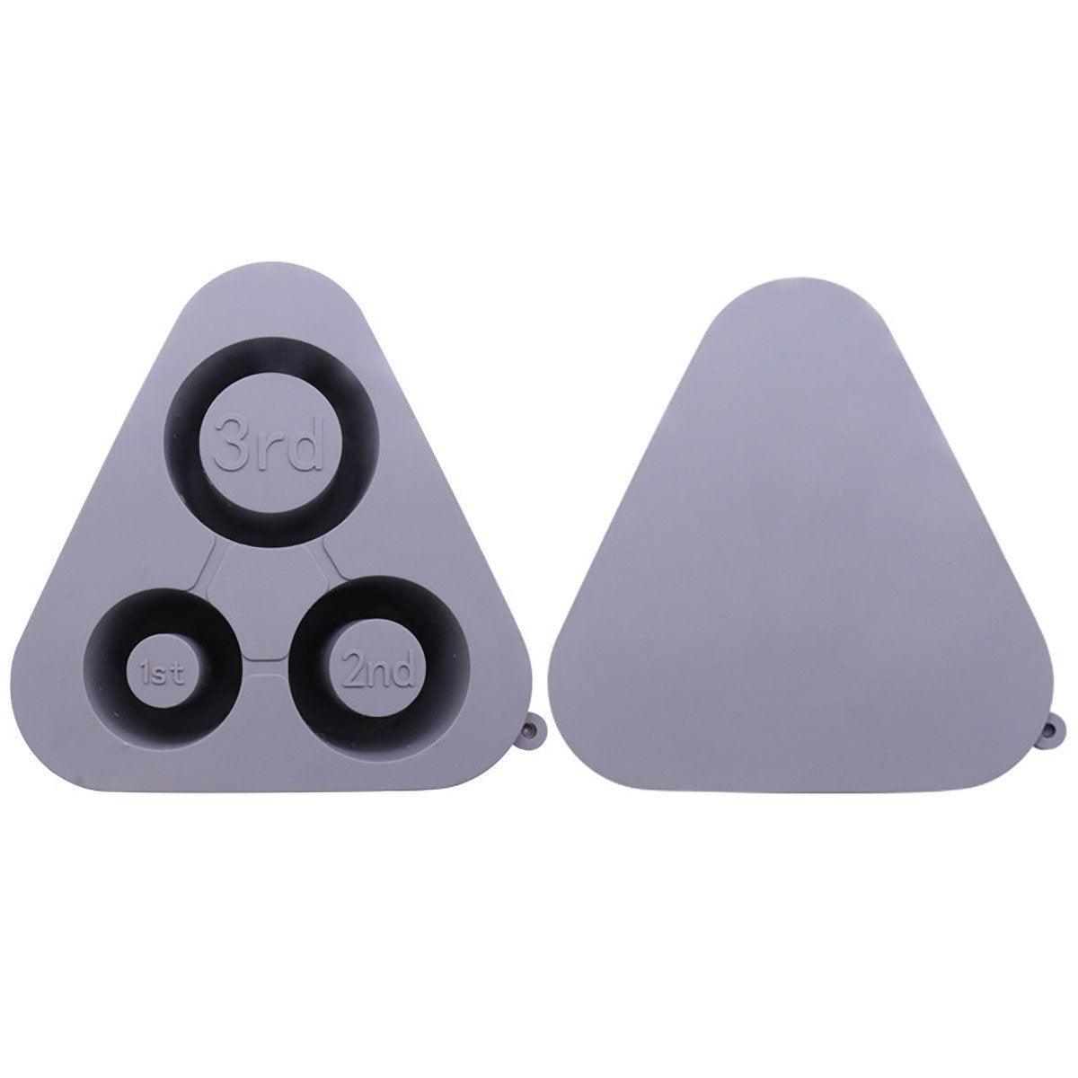 Silicone Ice Cube Tray with Lid for Stanley Cups - Grey, Makes 3 Large Hollow Ice Cubes