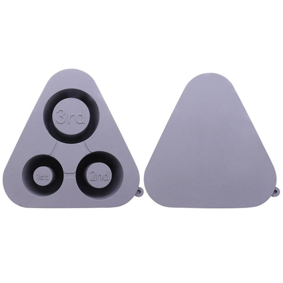 Silicone Ice Cube Tray with Lid for Stanley Cups - Grey, Makes 3 Large Hollow Ice Cubes