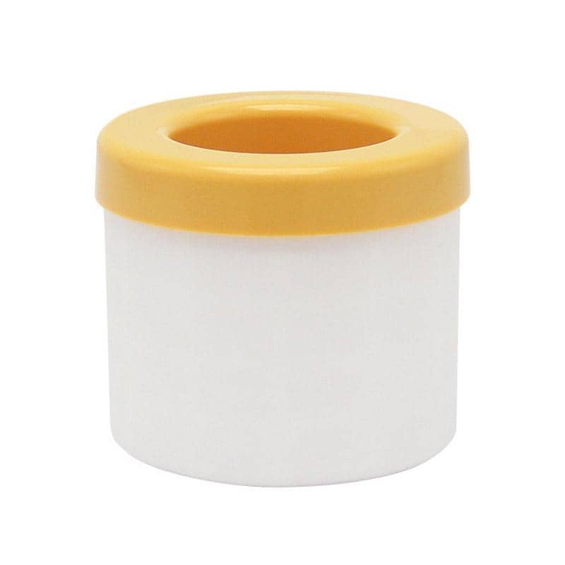 Silicone Ice Cube Tray Mould Ice Bucket, Easy Release - Yellow