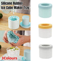 Silicone Ice Cube Tray Mould Ice Bucket, Easy Release - Yellow - view 2