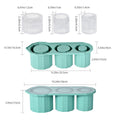 Silicone Ice Mould with Lid, 3 Large Ice Cavities - Green - view 4