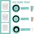 Silicone Ice Mould with Lid, 3 Large Ice Cavities - Green - view 5