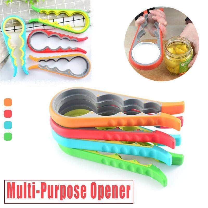 Silicone Jar Opener and Bottle Opener, Easy Grip - Red - view 2