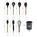 Silicone Kitchen Utensil Set with Bamboo Handles, Set of 12 - view 3