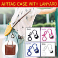 Silicone Lanyard Case with Key Ring for AirTag Tracker, White - view 2