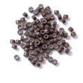 Silicone Lined Micro Ring Hair Extension Beads, 5 mm, Pack of 200 - Brown