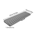 Silicone Long Sink Drain Mat, 42 x 10 x 1.3 cm - Grey - view 4