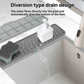 Silicone Long Sink Drain Mat, 42 x 10 x 1.3 cm - Grey - view 5