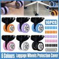 Silicone Luggage Wheel Covers, 16 Pack Caster Protectors - Orange - view 2