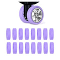 Silicone Luggage Wheel Covers, 16 Pack Caster Protectors - Purple