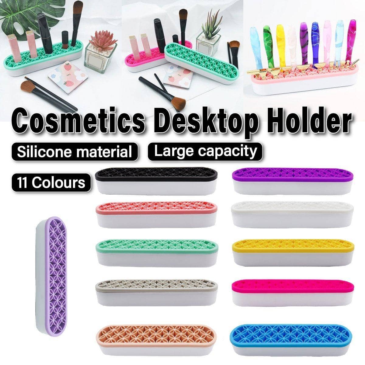 Silicone Makeup Organiser - Black - view 2