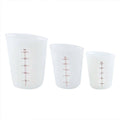 Silicone Measuring Cup Set of 3 - White, 125ml, 250ml, 500ml - view 2