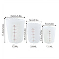 Silicone Measuring Cup Set of 3 - White, 125ml, 250ml, 500ml - view 3