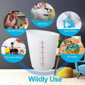 Silicone Measuring Cup Set of 3 - White, 125ml, 250ml, 500ml - view 4