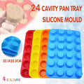 Silicone Mini Cupcake Baking Tray, 24 Cavity - Blue - view 2