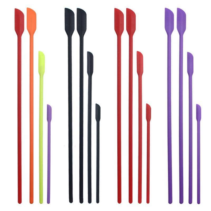 Silicone Mini Spatula Set of 4, Long Jar Scrapers - Multicolour - view 3