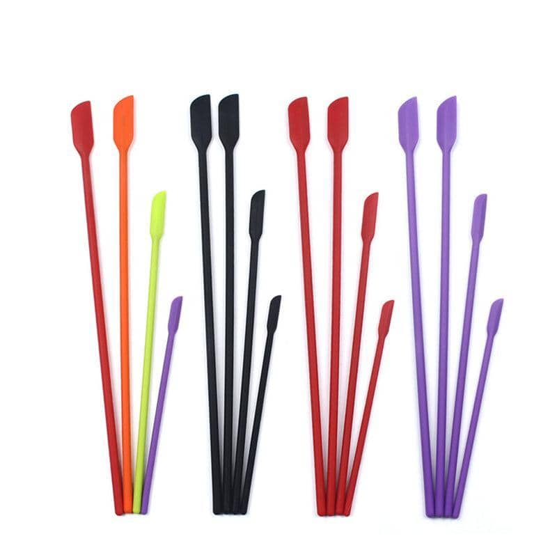 Silicone Mini Spatula Set of 4, Long Jar Scrapers - Multicolour - view 4
