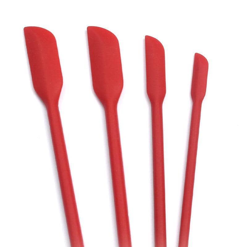 Silicone Mini Spatula Set of 4, Long Jar Scrapers - Multicolour - view 5
