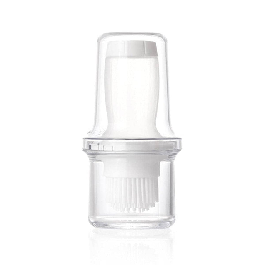 Silicone Oil Dispenser Brush with Storage Lid - Grey